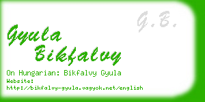 gyula bikfalvy business card